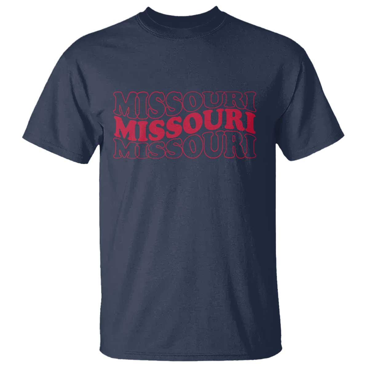 Retro Missouri State Pride T Shirt Groovy Wavy Typography