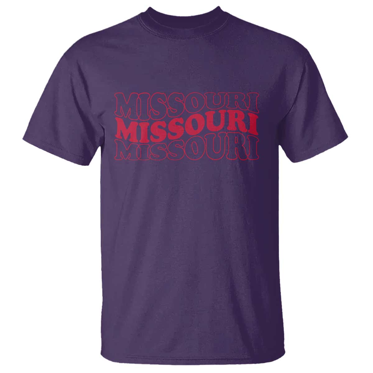 Retro Missouri State Pride T Shirt Groovy Wavy Typography