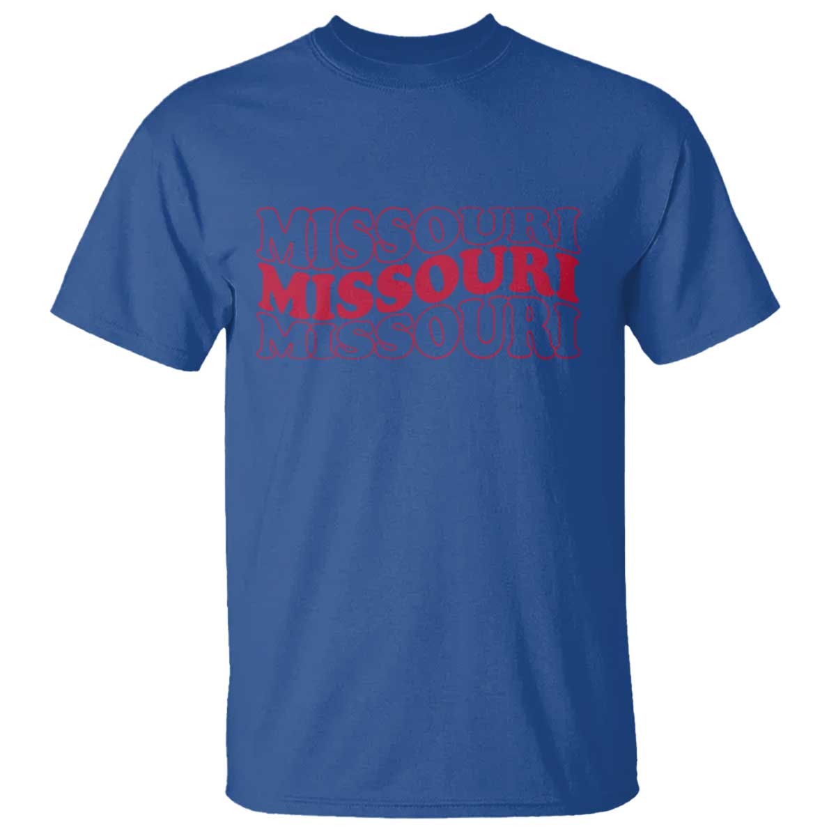Retro Missouri State Pride T Shirt Groovy Wavy Typography