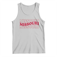 Retro Missouri State Pride Tank Top Groovy Wavy Typography