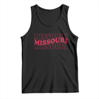 Retro Missouri State Pride Tank Top Groovy Wavy Typography