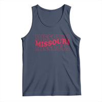 Retro Missouri State Pride Tank Top Groovy Wavy Typography