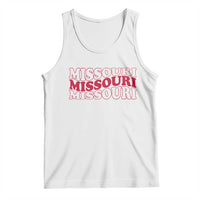 Retro Missouri State Pride Tank Top Groovy Wavy Typography