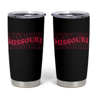 Retro Missouri State Pride Tumbler Cup Groovy Wavy Typography