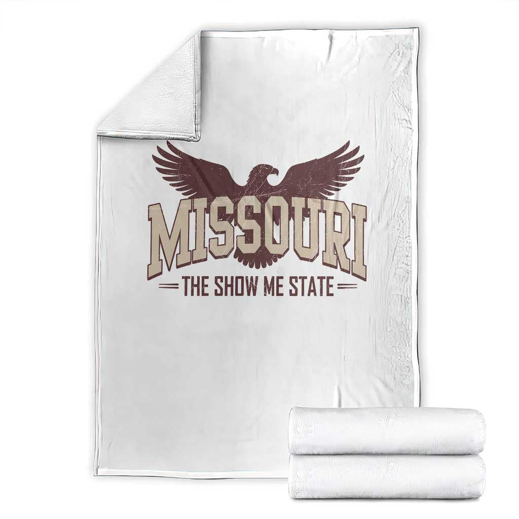 Vintage Missouri Eagle Throw Blanket Missouri The Show Me State Retro Distressed