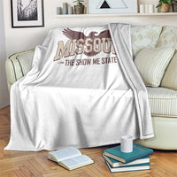 Vintage Missouri Eagle Throw Blanket Missouri The Show Me State Retro Distressed