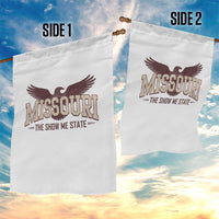Vintage Missouri Eagle Garden Flag Missouri The Show Me State Retro Distressed