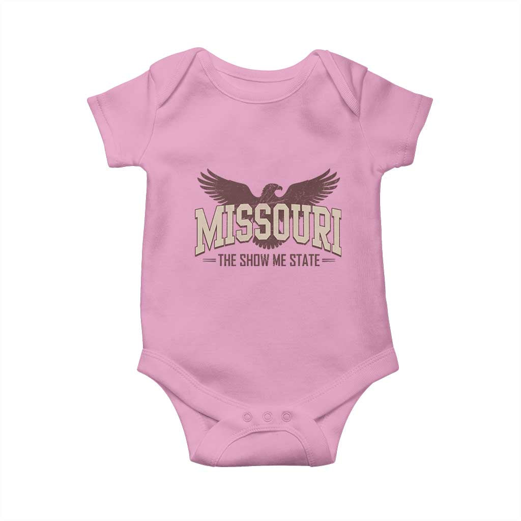 Vintage Missouri Eagle Baby Onesie Missouri The Show Me State Retro Distressed