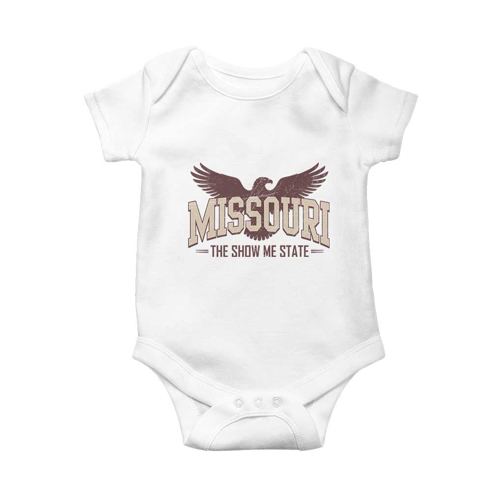 Vintage Missouri Eagle Baby Onesie Missouri The Show Me State Retro Distressed