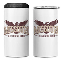 Vintage Missouri Eagle 4 in 1 Can Cooler Tumbler Missouri The Show Me State Retro Distressed