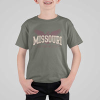 Vintage Missouri Eagle T Shirt For Kid Missouri The Show Me State Retro Distressed