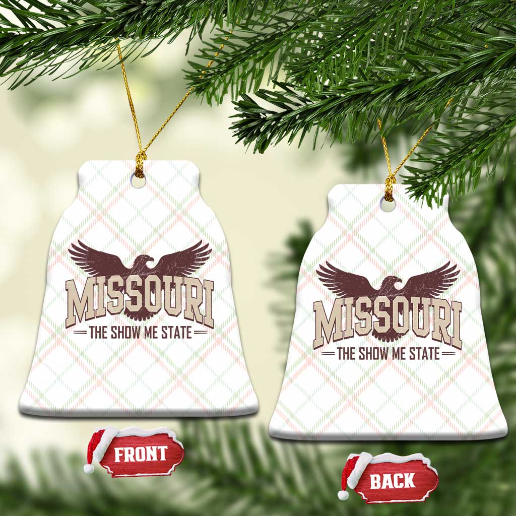 Vintage Missouri Eagle Ceramic Ornament Missouri The Show Me State Retro Distressed