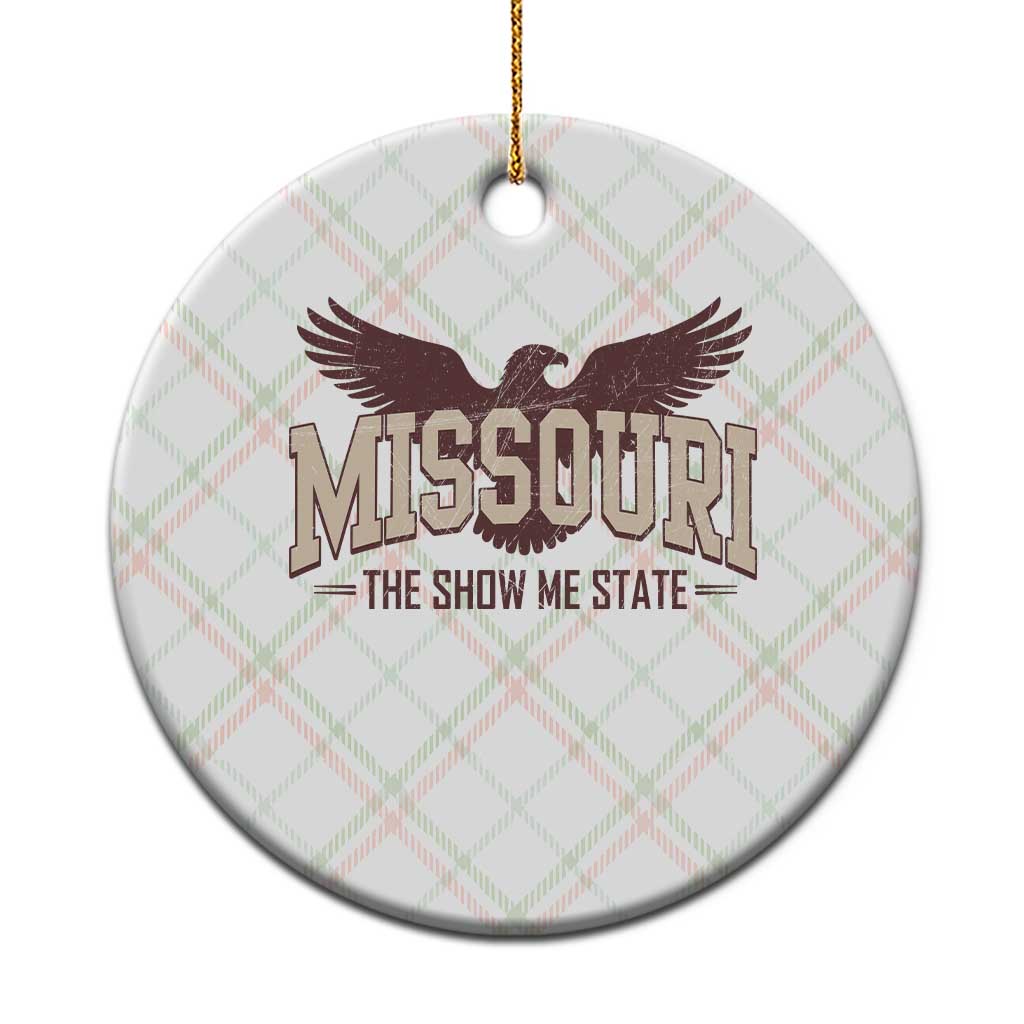 Vintage Missouri Eagle Ceramic Ornament Missouri The Show Me State Retro Distressed