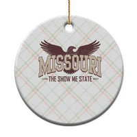 Vintage Missouri Eagle Ceramic Ornament Missouri The Show Me State Retro Distressed