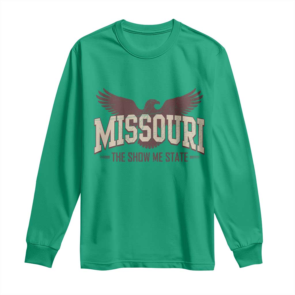 Vintage Missouri Eagle Long Sleeve Shirt Missouri The Show Me State Retro Distressed