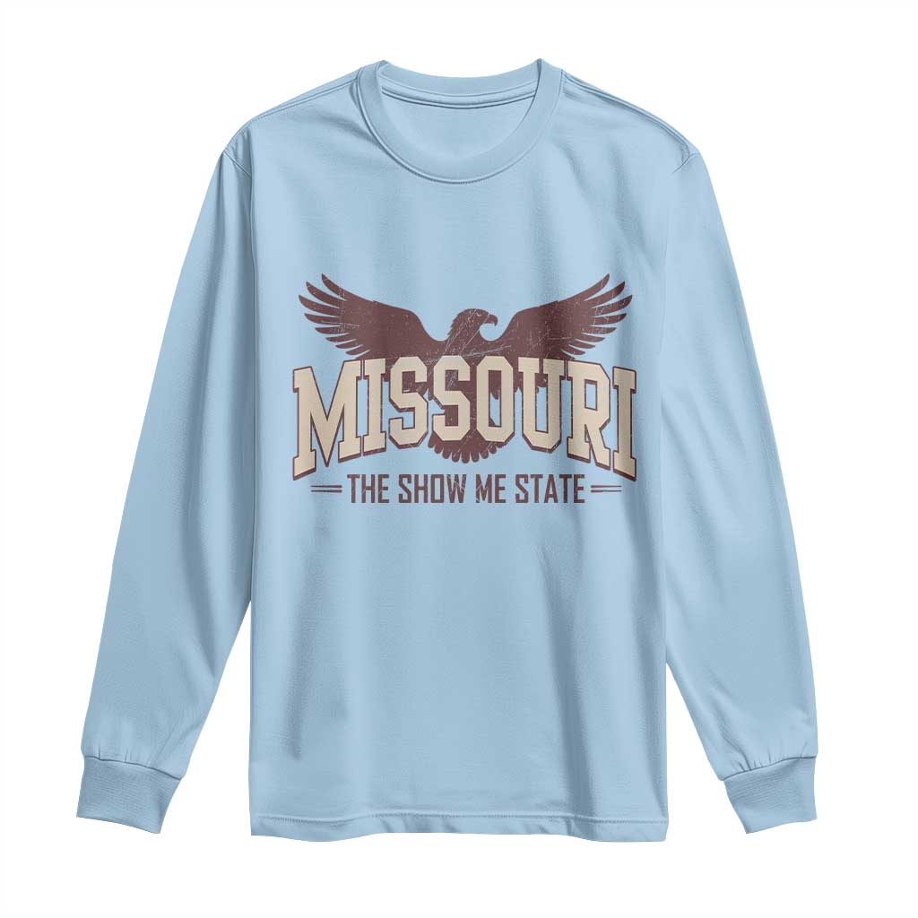 Vintage Missouri Eagle Long Sleeve Shirt Missouri The Show Me State Retro Distressed