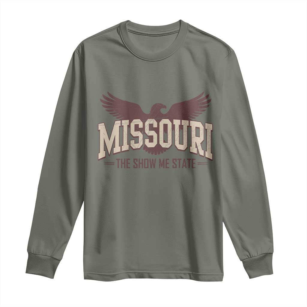 Vintage Missouri Eagle Long Sleeve Shirt Missouri The Show Me State Retro Distressed