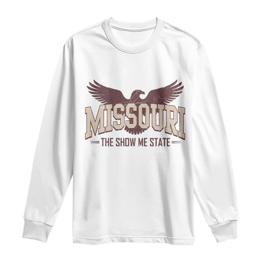 Vintage Missouri Eagle Long Sleeve Shirt Missouri The Show Me State Retro Distressed
