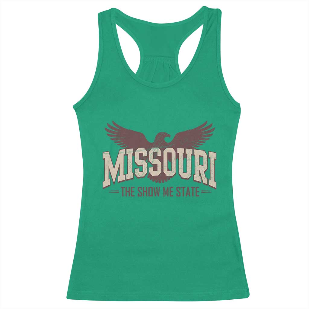 Vintage Missouri Eagle Racerback Tank Top Missouri The Show Me State Retro Distressed