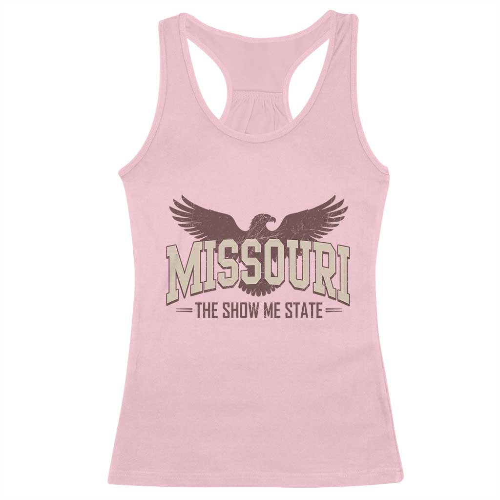 Vintage Missouri Eagle Racerback Tank Top Missouri The Show Me State Retro Distressed