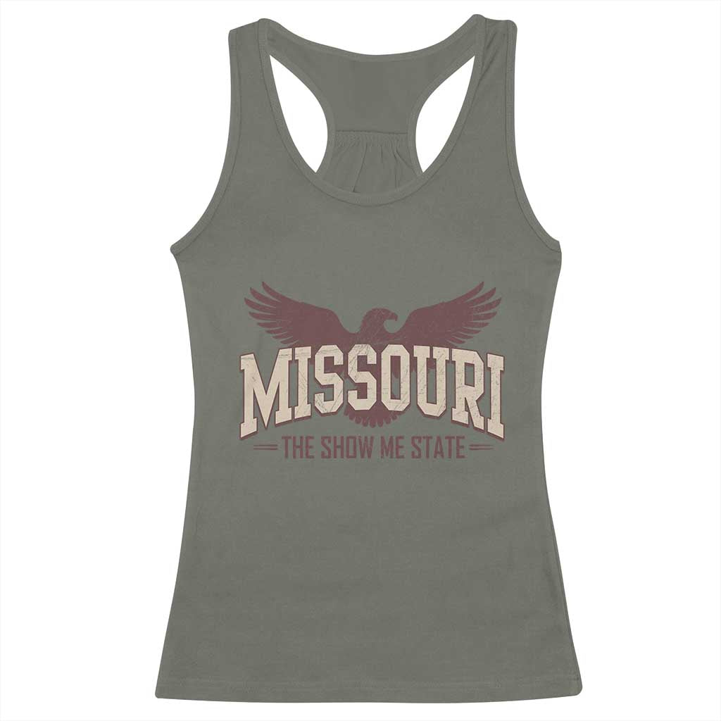 Vintage Missouri Eagle Racerback Tank Top Missouri The Show Me State Retro Distressed