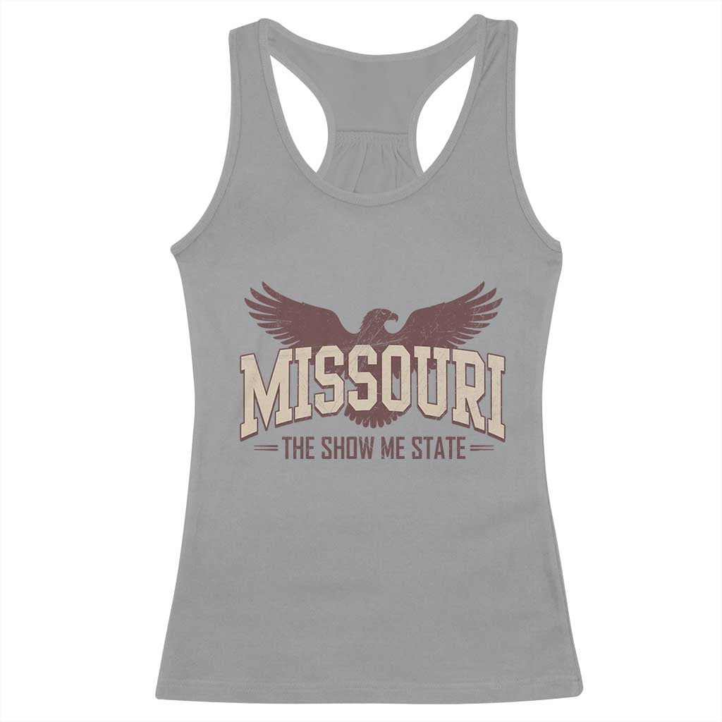 Vintage Missouri Eagle Racerback Tank Top Missouri The Show Me State Retro Distressed