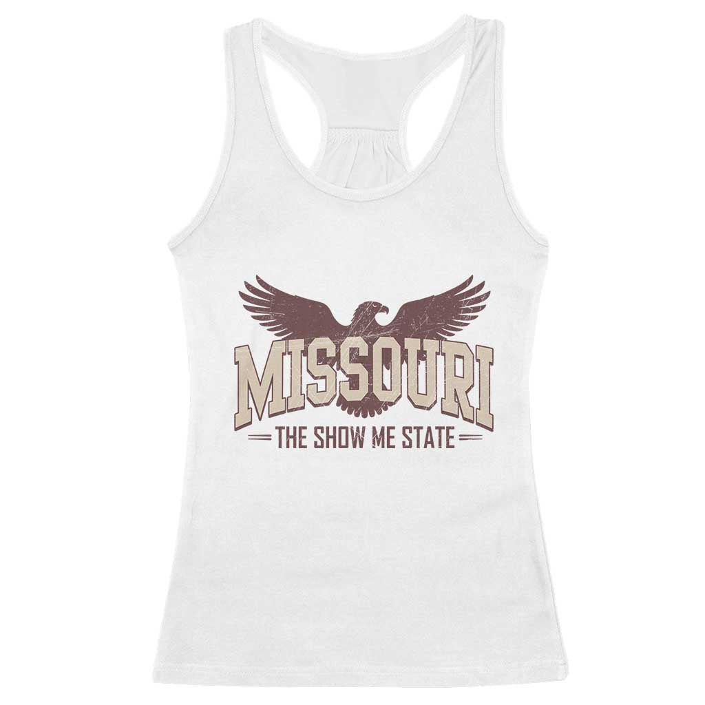 Vintage Missouri Eagle Racerback Tank Top Missouri The Show Me State Retro Distressed