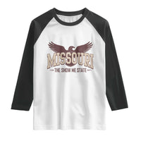 Vintage Missouri Eagle Raglan Shirt Missouri The Show Me State Retro Distressed