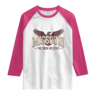 Vintage Missouri Eagle Raglan Shirt Missouri The Show Me State Retro Distressed