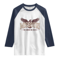 Vintage Missouri Eagle Raglan Shirt Missouri The Show Me State Retro Distressed