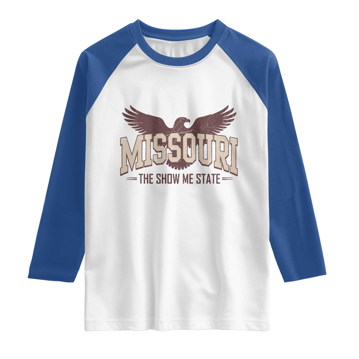 Vintage Missouri Eagle Raglan Shirt Missouri The Show Me State Retro Distressed