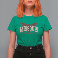 Vintage Missouri Eagle T Shirt For Women Missouri The Show Me State Retro Distressed