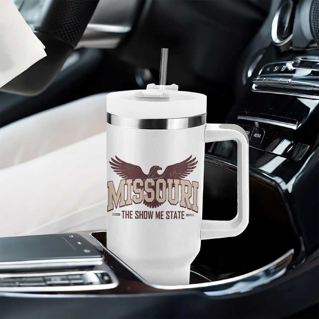 Vintage Missouri Eagle Tumbler With Handle Missouri The Show Me State Retro Distressed