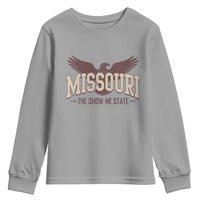 Vintage Missouri Eagle Youth Sweatshirt Missouri The Show Me State Retro Distressed