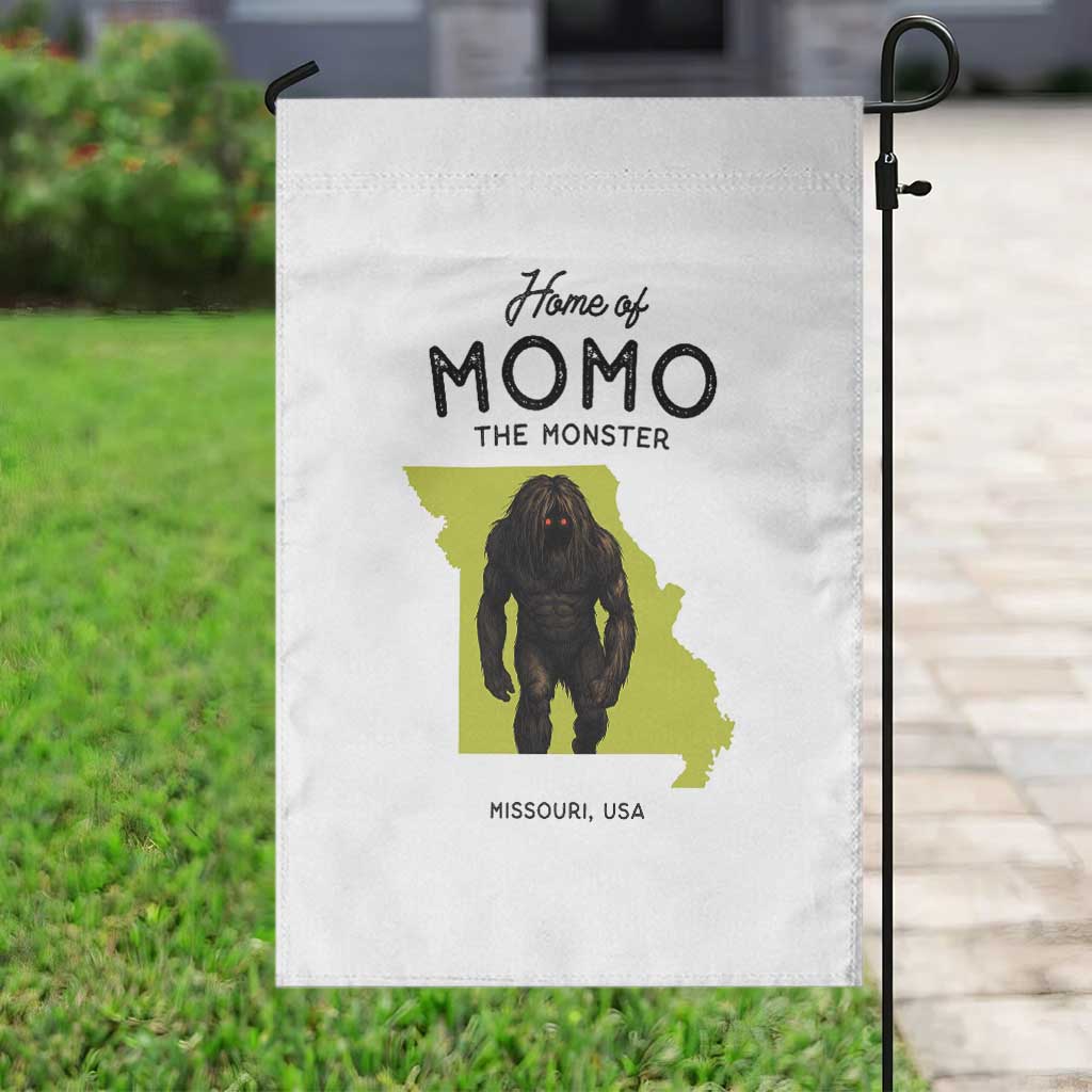 Louisiana Missouri Cryptid Lover Garden Flag Home Of Momo The Monster