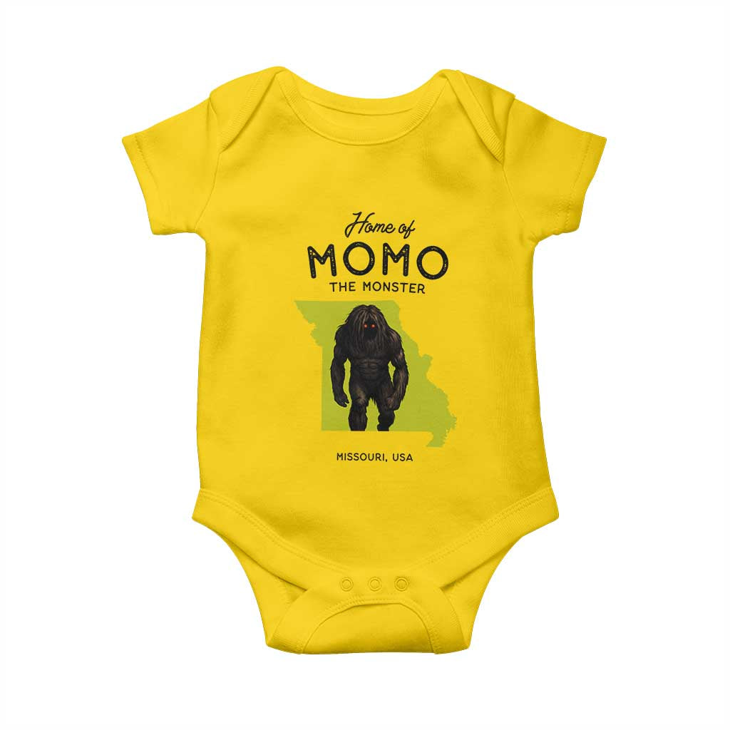Louisiana Missouri Cryptid Lover Baby Onesie Home Of Momo The Monster