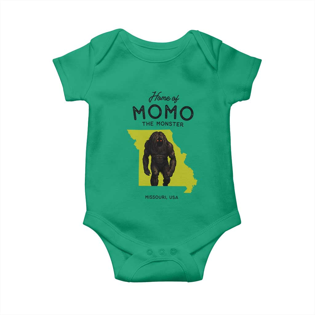 Louisiana Missouri Cryptid Lover Baby Onesie Home Of Momo The Monster