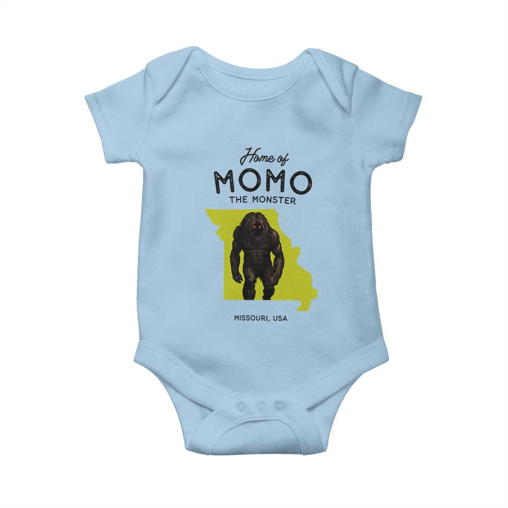 Louisiana Missouri Cryptid Lover Baby Onesie Home Of Momo The Monster