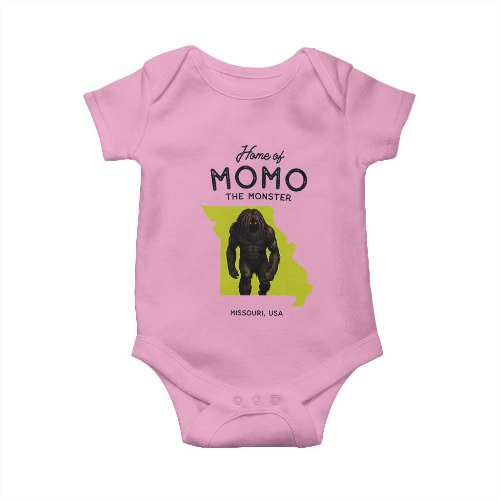 Louisiana Missouri Cryptid Lover Baby Onesie Home Of Momo The Monster