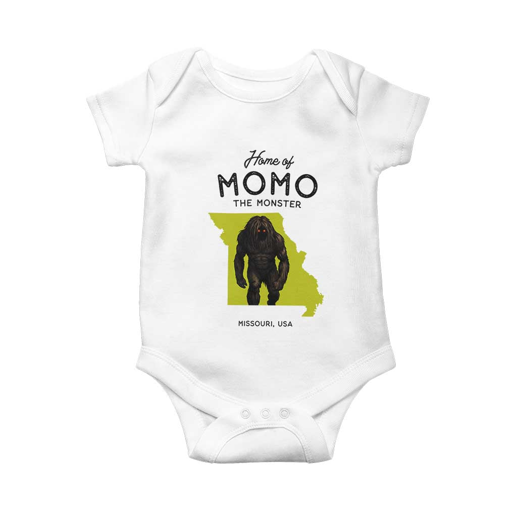 Louisiana Missouri Cryptid Lover Baby Onesie Home Of Momo The Monster
