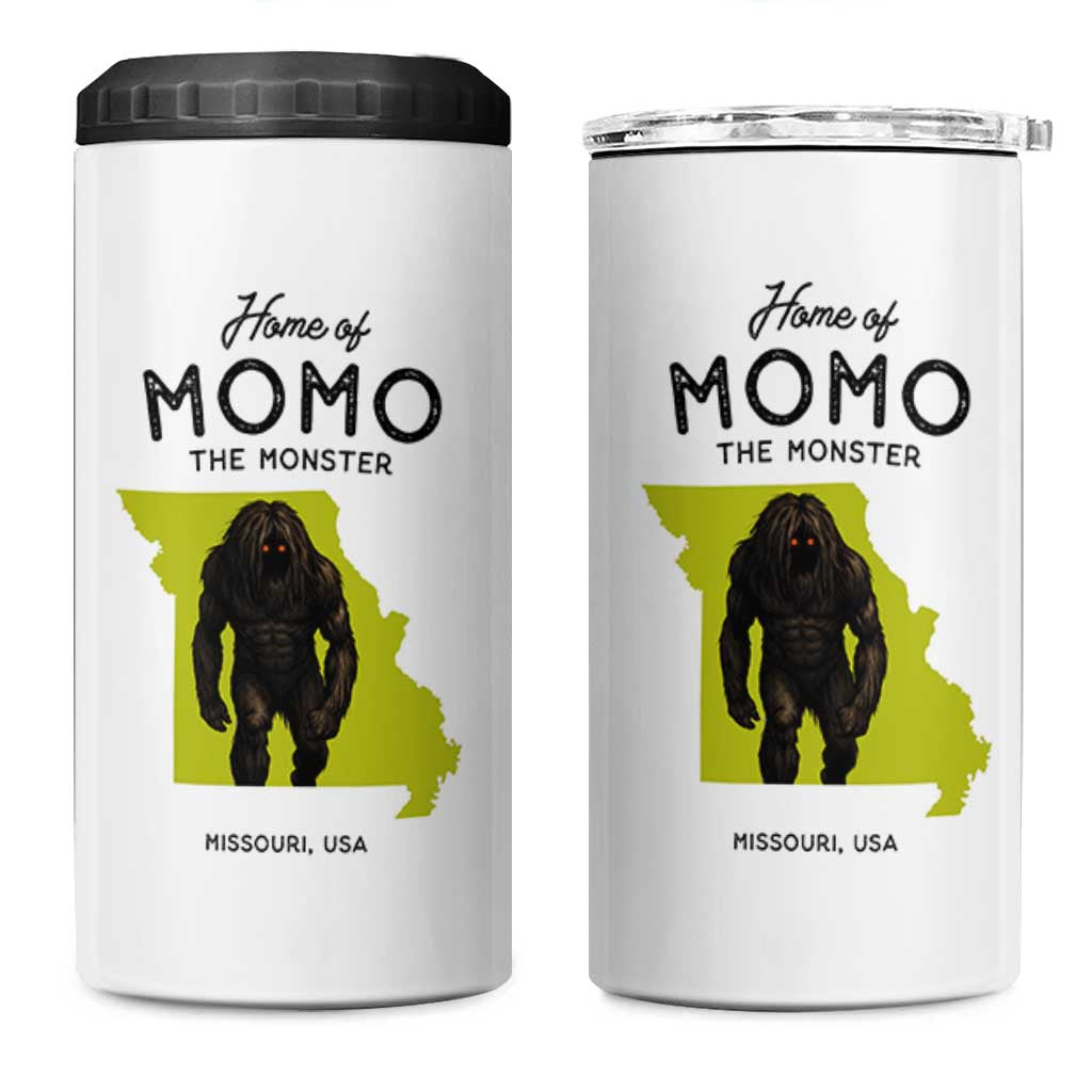 Louisiana Missouri Cryptid Lover 4 in 1 Can Cooler Tumbler Home Of Momo The Monster