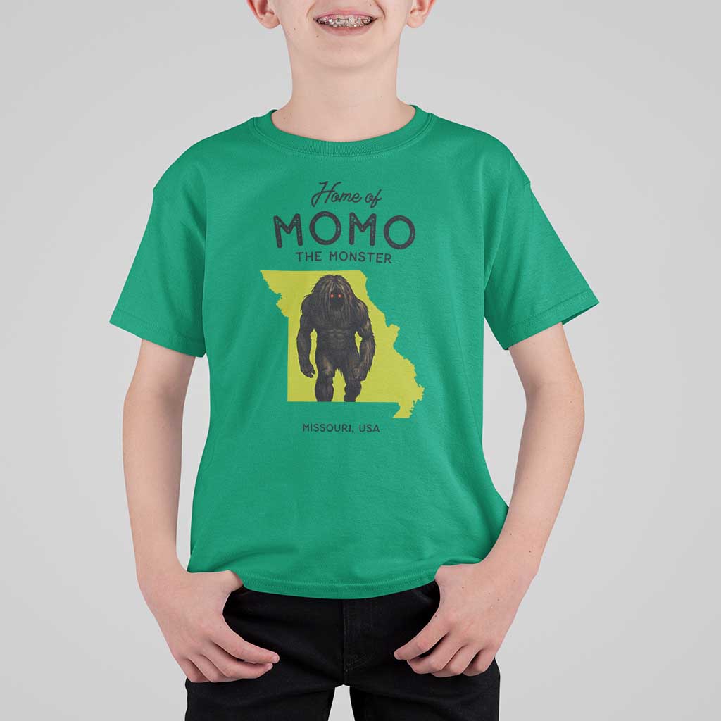 Louisiana Missouri Cryptid Lover T Shirt For Kid Home Of Momo The Monster