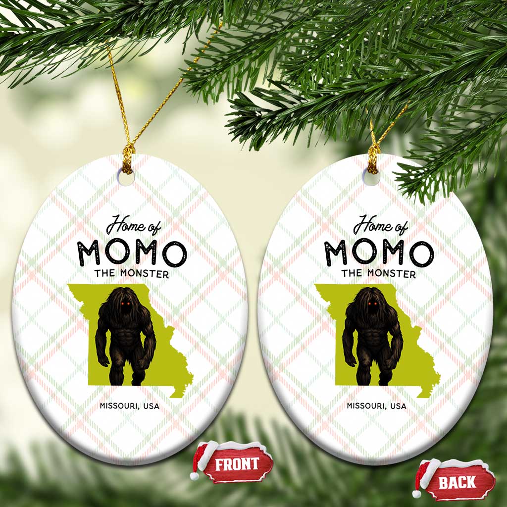 Louisiana Missouri Cryptid Lover Ceramic Ornament Home Of Momo The Monster