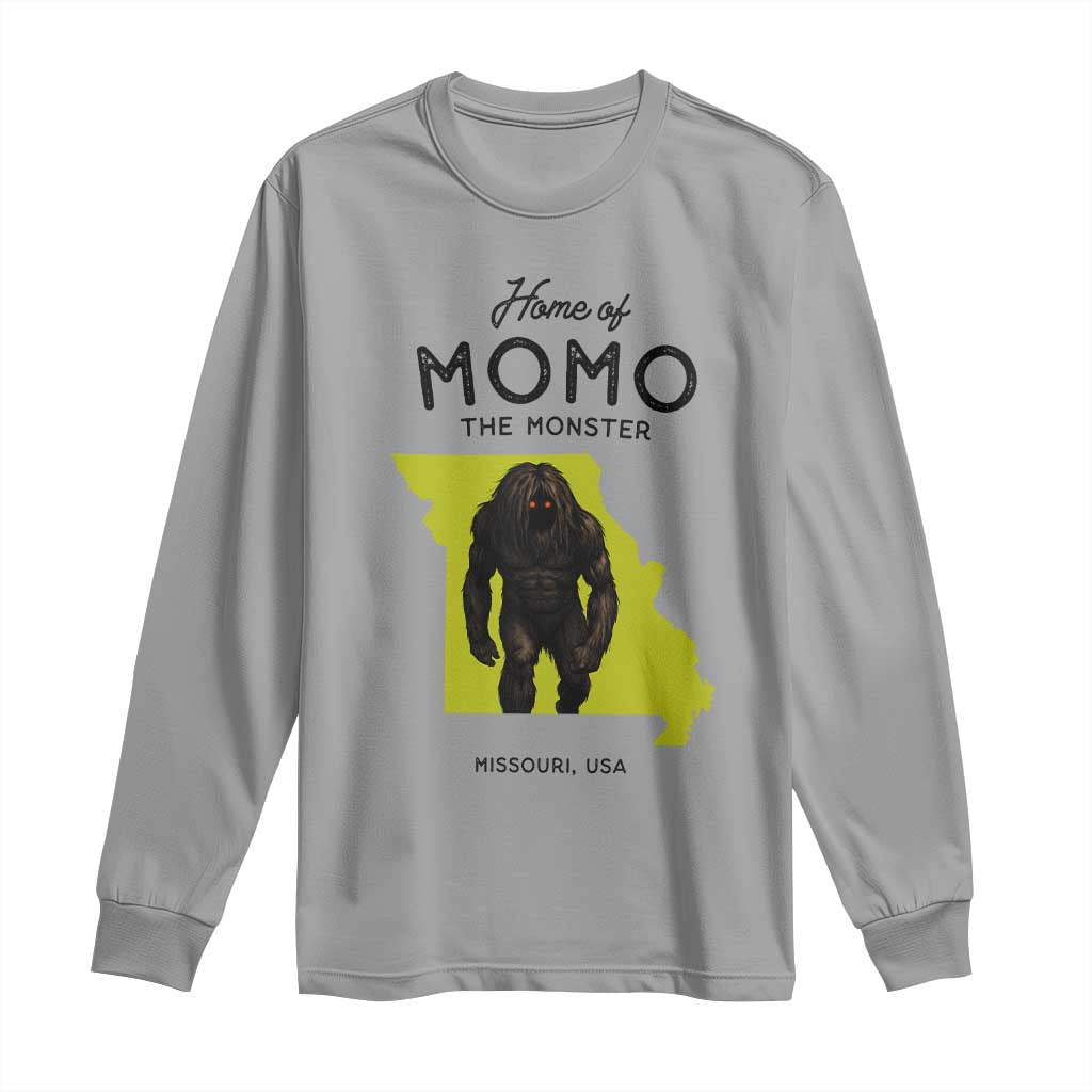 Louisiana Missouri Cryptid Lover Long Sleeve Shirt Home Of Momo The Monster