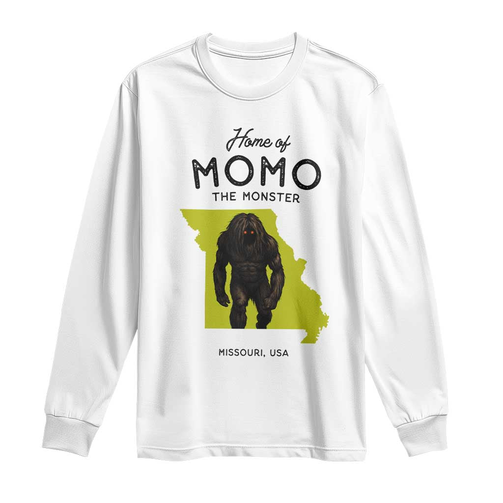 Louisiana Missouri Cryptid Lover Long Sleeve Shirt Home Of Momo The Monster