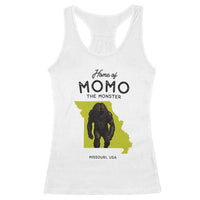 Louisiana Missouri Cryptid Lover Racerback Tank Top Home Of Momo The Monster