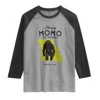 Louisiana Missouri Cryptid Lover Raglan Shirt Home Of Momo The Monster