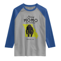 Louisiana Missouri Cryptid Lover Raglan Shirt Home Of Momo The Monster