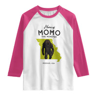 Louisiana Missouri Cryptid Lover Raglan Shirt Home Of Momo The Monster
