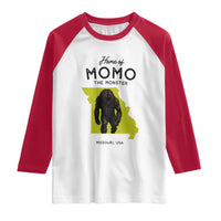Louisiana Missouri Cryptid Lover Raglan Shirt Home Of Momo The Monster